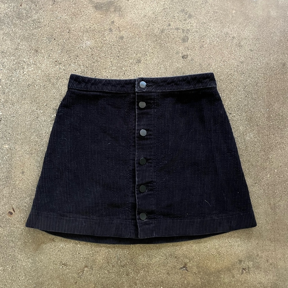 American Apparel Cordury Skirt - Black